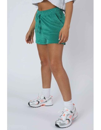 Towelling Runner Shorts Green