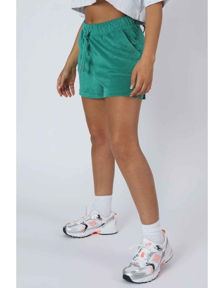 Towelling Runner Shorts Green