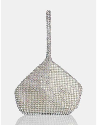 The Marilyn Silver Iridescent Mini Pouch Party Bag
