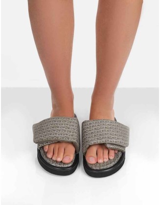 Sweeter Multi Print Padded Slide Sandals