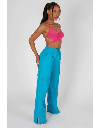 90's Butterfly Slinky Wrap Top Pink