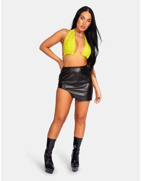 Slinky Halterneck Top Lime
