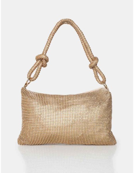The Lillia Gold Diamante Bag