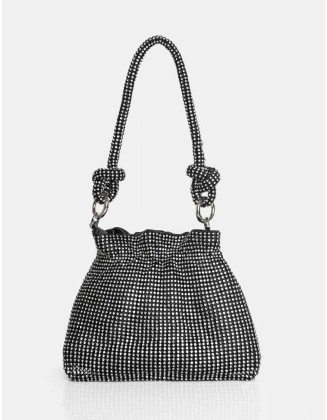 The Lake Black Diamante Mini Bag