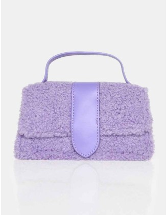 The Mika Lilac Shearling Mini Bag