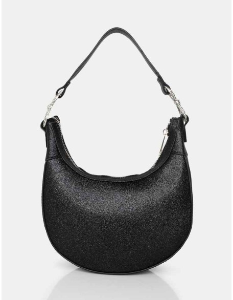The Bam Bam Black Glitter Bag