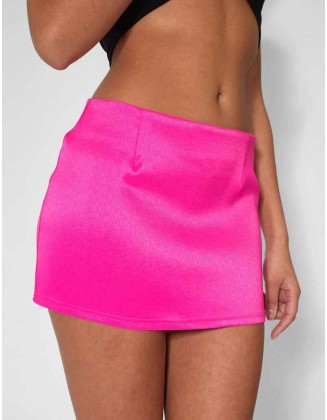 Tailored Micro Mini Skirt Pink