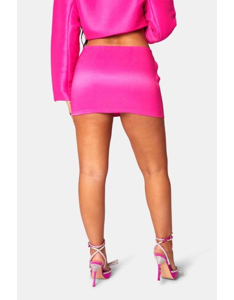 Tailored Micro Mini Skirt Pink