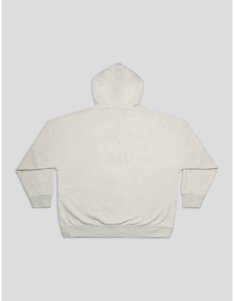 CHIGAGO SLOGAN OVERSIZED HOODIE ECRU