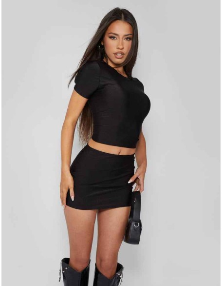 Second Skin Mini Skirt Black