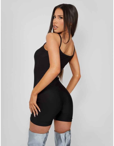 Second Skin Cami Unitard Playsuit Black