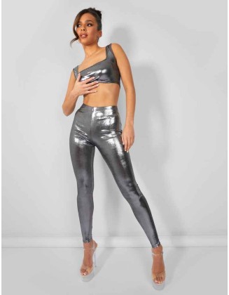 Metallic Legging Silver