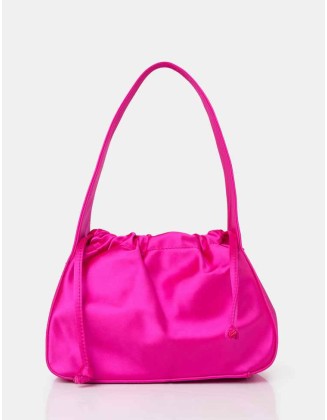 The Ella Hot Pink Satin Grab Bag