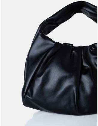 The Jace Slouched Black Oversized Shoulder Bag