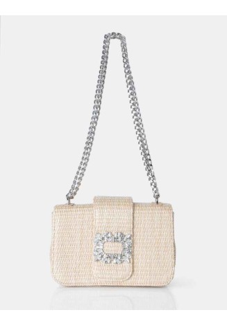 The Darcy Natural Raffia Shoulder Bag