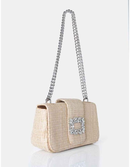 The Darcy Natural Raffia Shoulder Bag